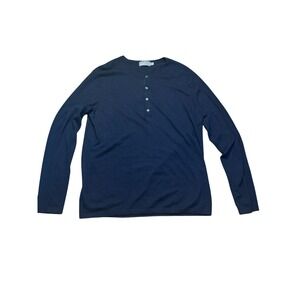 Vince Mens Navy Blue Wool Cashmere Blend Sweater‎ XL preppy old money quiet lux